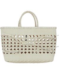 OSOI - Handbag Biscuit Tote With Double Round Handles And Ecoleather Intreccio Design For Recycled Leather Hand Bags - Lyst