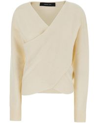 FEDERICA TOSI - Sweater Crossed Pull Wool & Cashmere Tops - Lyst