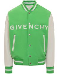 Givenchy - Bomber Jacket In Wool And Leather - Lyst