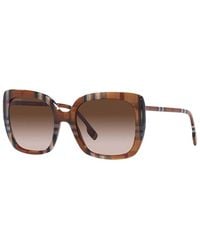 Burberry - Sunglasses Square Full Rim, Check Frame And Gradient Lens Be4323400513 - Lyst