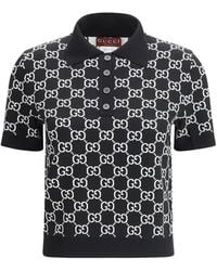 Gucci - Gg Wool Jacquard Reversible Polo Shirt - Lyst