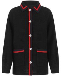 Miu Miu - Striped-trim Tweed Jacket - Lyst