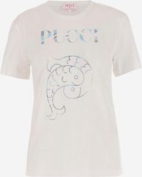 Emilio Pucci - Cotton T Shirt With Logo - Lyst