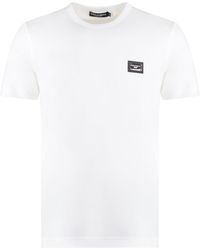 Dolce & Gabbana - T-Shirt With Logo Plaque - Lyst