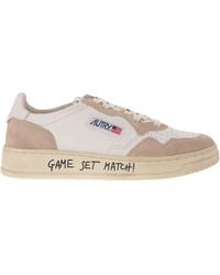Autry - Medalist Low - Leather And Suede Sneakers - Lyst