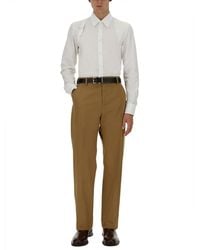 McQueen - Pants With Logo Cotton Trousers - Lyst