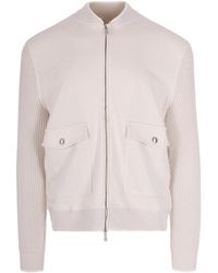 Eleventy - Lightweight Cotton-Linen Blend Jacket With High Collar - Lyst