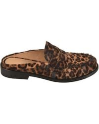 Premiata - Fringe Leopard Print Mules - Lyst