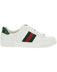 Gucci - Low-Top Sneakers Ace Leather Trainers - Lyst