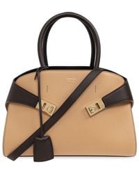 Ferragamo - Small Hug Colour-Block Tote Bag - Lyst