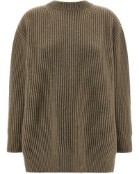 MM6 by Maison Margiela - Mm6 Maison Margiela Ribbed Virgin Wool Sweater - Lyst