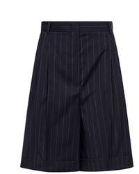 Max Mara - Pinstriped Wool Canvas Mstere Bermuda Shorts - Lyst