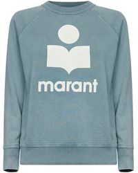 Isabel Marant - Sage Cotton Blend Millyny Logo Sweatshirt - Lyst