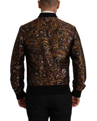Dolce & Gabbana - Feather Full Zip Blouson Jacket Polyester Clothing - Lyst