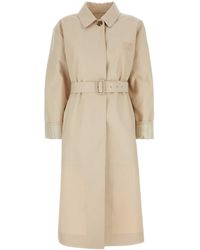 コート MIU MIU Soprabiti Miu Miu Soprabiti in Natural | Lyst