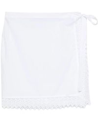 THE NINA STUDIO - Lace-Detail Mini Skirt - Lyst
