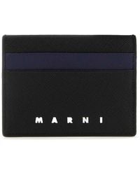 Marni - Black Leather Card Holder - Lyst