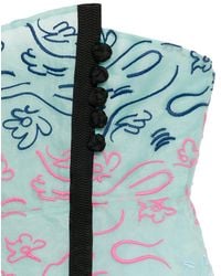 Emporio Armani - Embroidered Strapless Top - Lyst