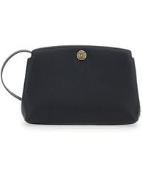 Liffner - Pushlock Pouch Leather Clutch Bag With Clasp Closure For Calf Clutches And Pochettes - Lyst