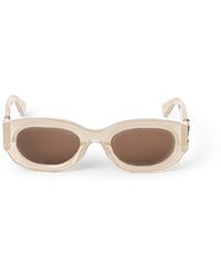Off-White c/o Virgil Abloh - Oval Frame Sunglasses - Lyst