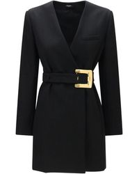 Balmain - Black Wool Oves Aries Blazer - Lyst