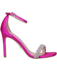 Stuart Weitzman - Satin Stiletto Heel Sandals - Lyst