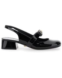 Versace - Gianni Ribbon Patent Leather Pumps - Lyst