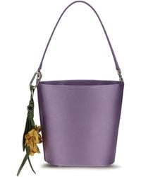 Self-Portrait - Satin Bucket Bag - Lyst