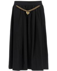 Moschino - Pleated Midi Skirt Skirts - Lyst