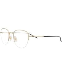 Montblanc - Montblanc Eyeglasses Square Semi Rim, Frame And Clear Demo Lens Lens Mb0129O004 - Lyst