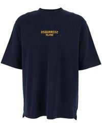 DSquared² - T-Shirt With Logo Print On The Front - Lyst