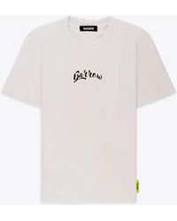 Barrow - Jersey T-Shirt Off T-Shirt With Front Italic Logo And Back Graphic Print - Lyst