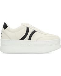 Celine - Leather Platform Sneakers Trainers - Lyst
