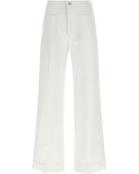 Victoria Beckham - Cotton Fla Jeans - Lyst
