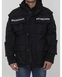 Balenciaga - Oversized Parka In Technical Fabric - Lyst