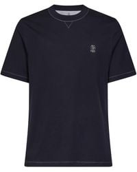 Brunello Cucinelli - Solomeo Crest Crewneck T-Shirt - Lyst