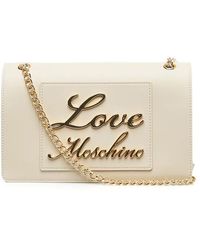 Moschino - Logo Lettering Chain Linked Shoulder Bag - Lyst