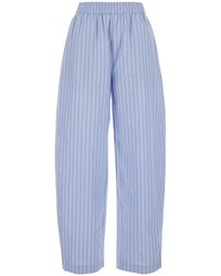 ROTATE BIRGER CHRISTENSEN - Pants With Elastic Waist And Striped Design - Lyst