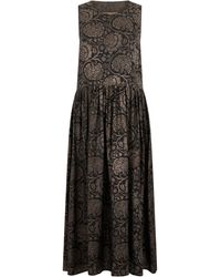 Uma Wang - Long Dress-Tan Viscose - Lyst