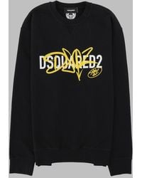 DSquared² - Graffiti Cool Fit Cotton Sweatshirt - Lyst