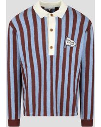 Maison Kitsuné - Striped Comfort Polo Shirt - Lyst