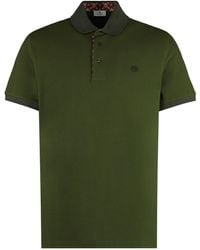 Etro - Short Sleeve Cotton Polo Shirt - Lyst
