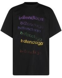 Balenciaga - Logo-Print Dropped-Shoulder T-Shirt - Lyst