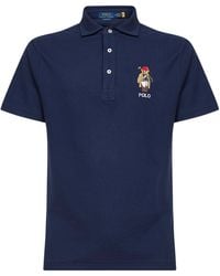 Polo Ralph Lauren - Piqué Polo Bear Custom Slim-Fit Polo Shirt - Lyst