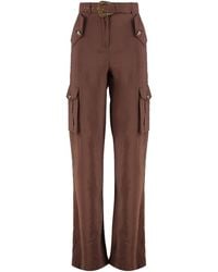Versace Jeans Couture - Versace Cargo Trousers Modal Wide-Leg - Lyst