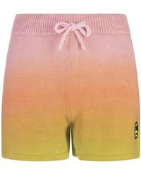 Barrow - Multicoloured Knitted Shorts With Degradé Effect - Lyst