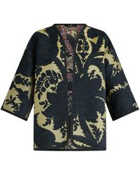 Etro - Multicoloured Jacquard Chenille Reversible Kesa - Lyst