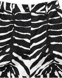 Dolce & Gabbana - Zebra Print Cotton High Waist Shorts And Elastane - Lyst
