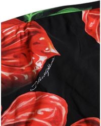 Dolce & Gabbana - Floral Print Nylon Beachwear Bikini Bottom Elastane Clothing - Lyst