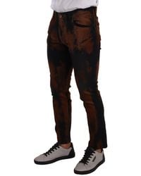 Dolce & Gabbana - Chic Tie-Dye Slim Fit Jeans - Lyst